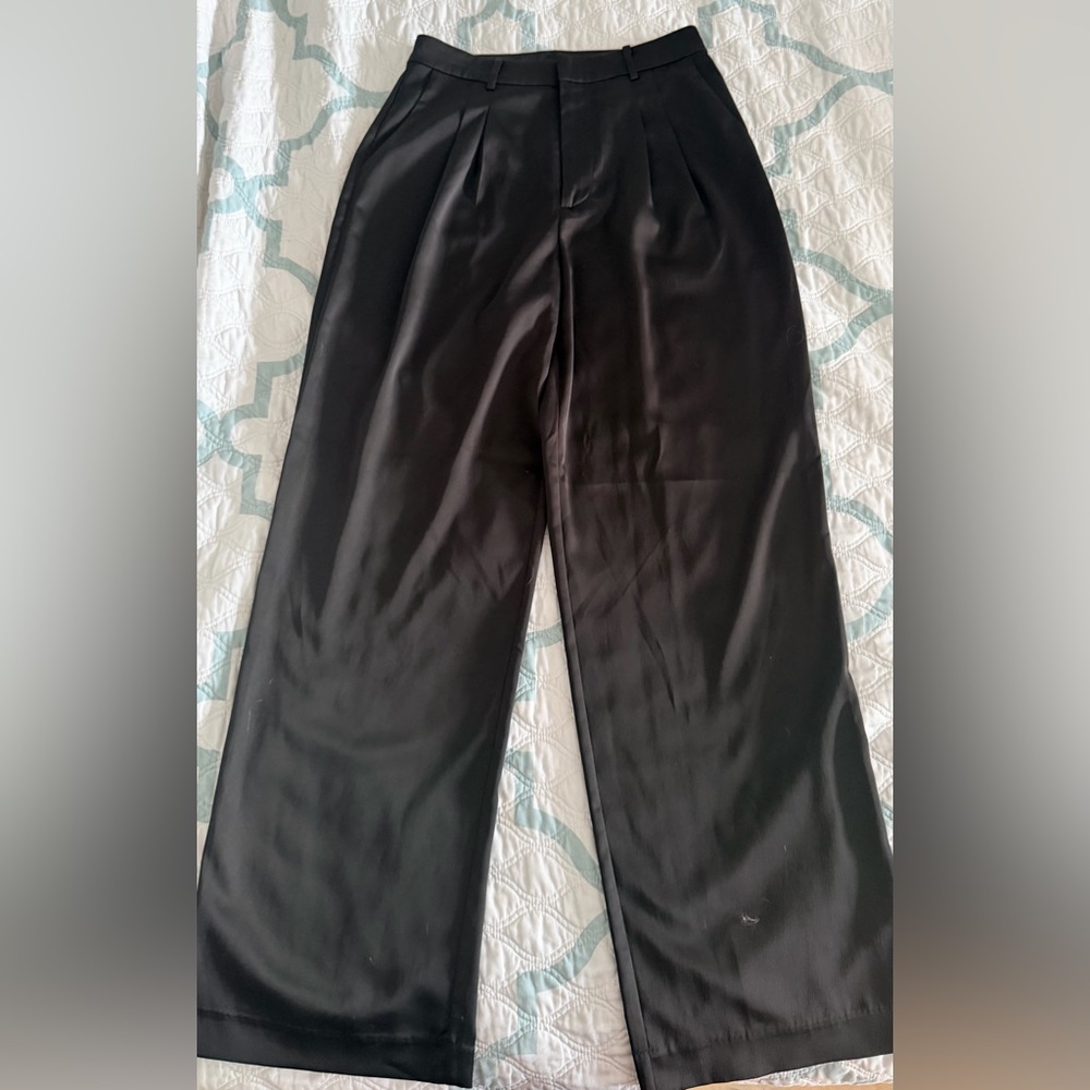 Wayf Classic Black Wide-Leg Trousers